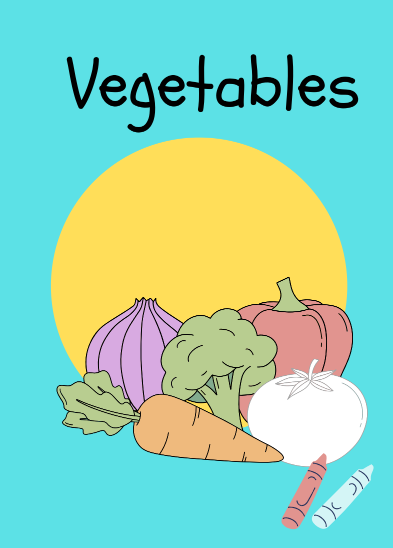 Kids Vegetables Coloring Book